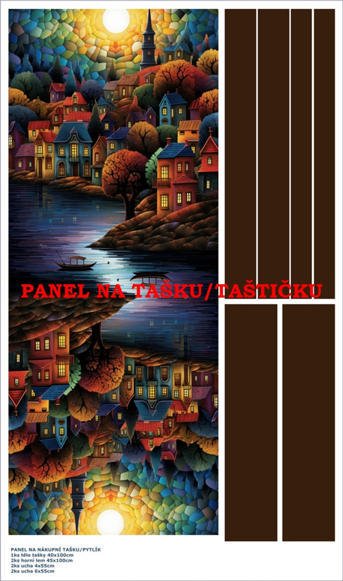 Panel na tašku/taštičku - bavlna XL