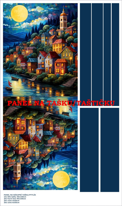 Panel na tašku/taštičku - bavlna XL
