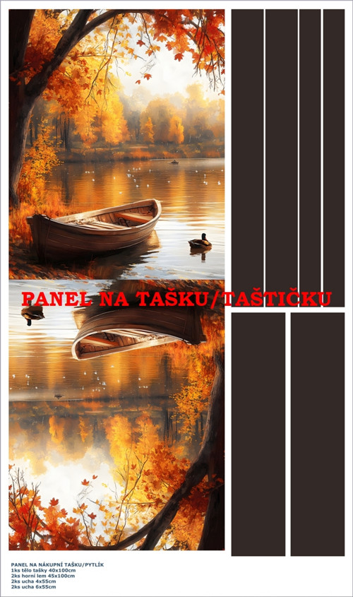 Panel na tašku/taštičku - bavlna XL