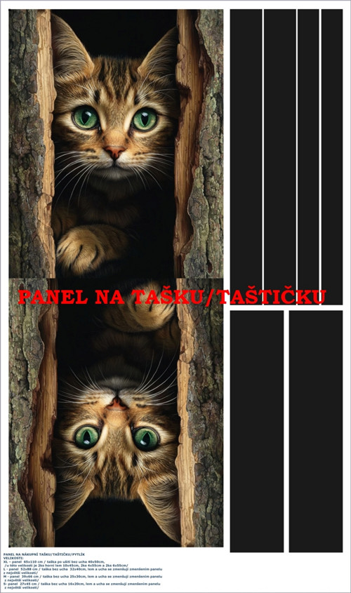 Panel na tašku/taštičku - bavlna XL — foto 1