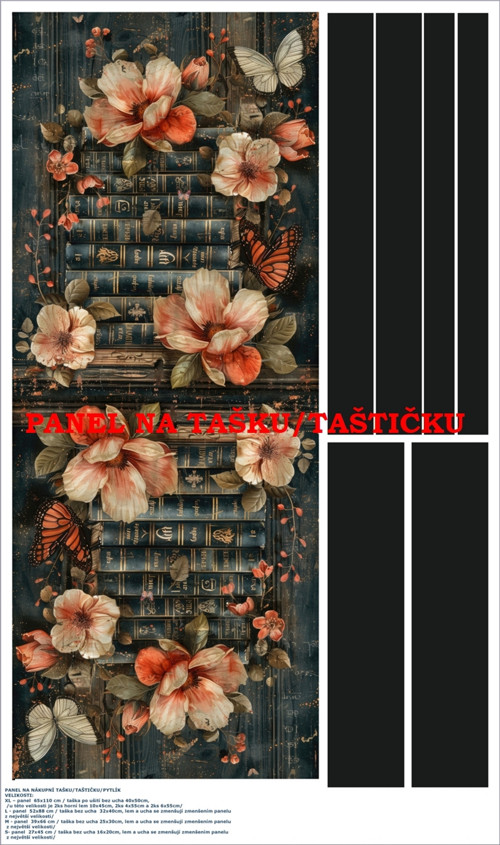 Panel na tašku/taštičku - bavlna XL