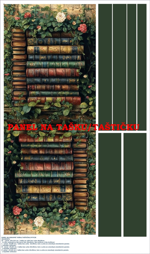 Panel na tašku/taštičku - bavlna XL — foto 1
