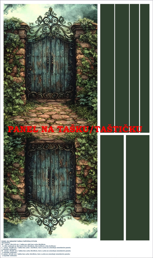 Panel na tašku/taštičku - bavlna XL