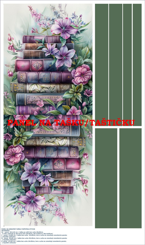 Panel na tašku/taštičku - bavlna XL