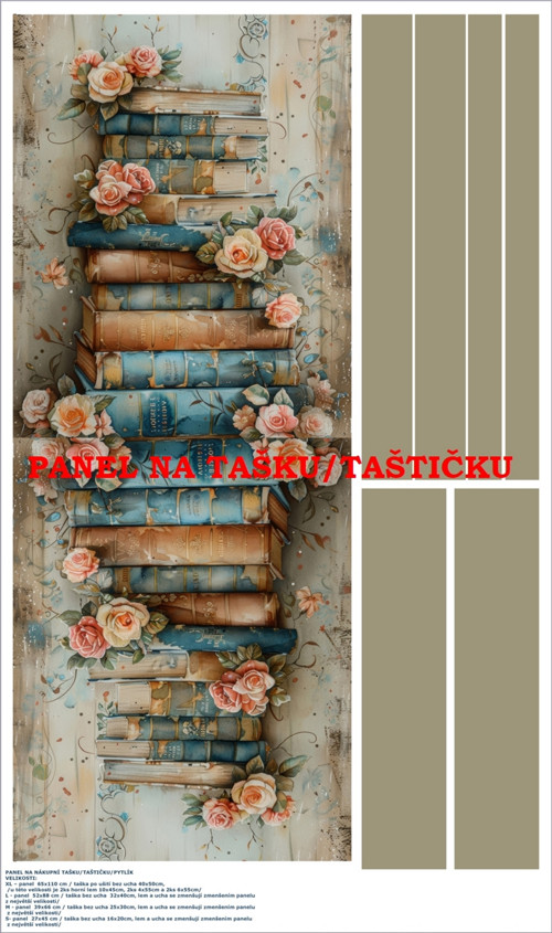 Panel na tašku/taštičku - bavlna XL
