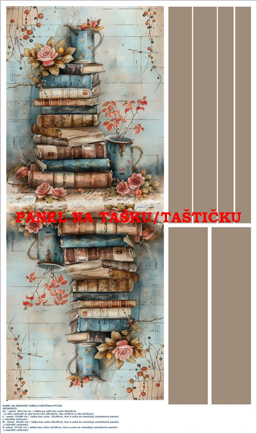 Panel na tašku/taštičku - bavlna XL