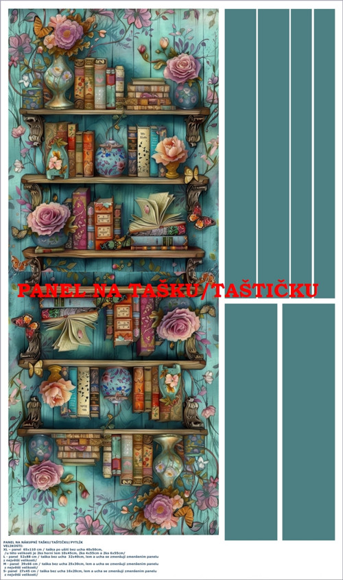 Panel na tašku/taštičku - bavlna XL