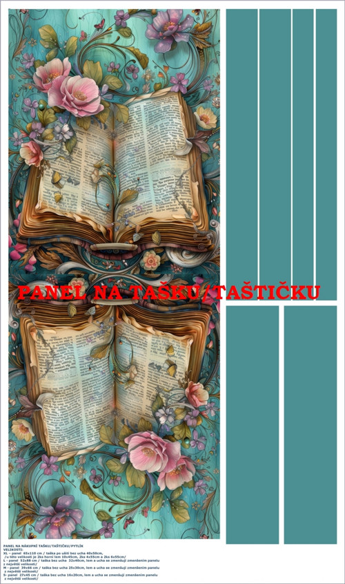 Panel na tašku/taštičku - bavlna XL