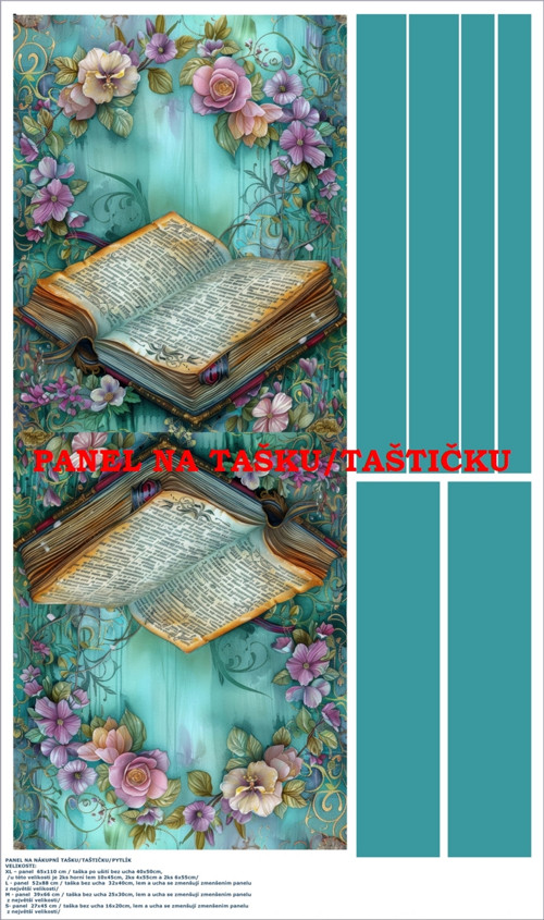 Panel na tašku/taštičku - bavlna XL
