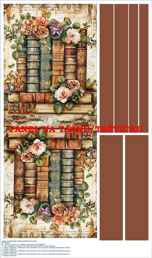Panel na tašku/taštičku - bavlna XL