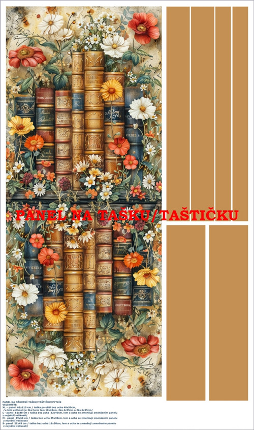 Panel na tašku/taštičku - bavlna XL — foto 1