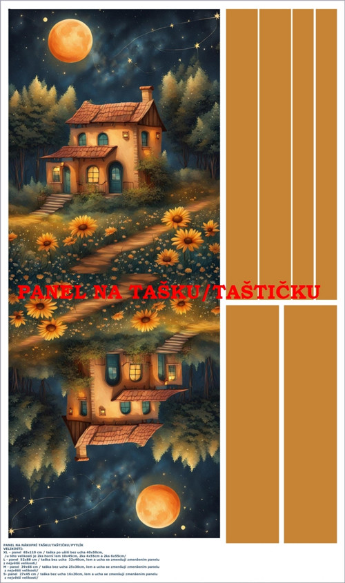 Panel na tašku/taštičku - bavlna XL