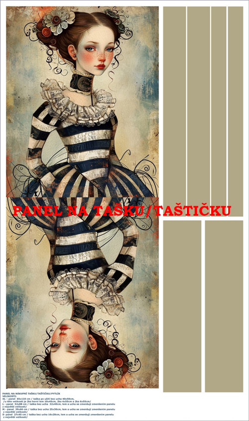 Panel na tašku/taštičku - bavlna XL