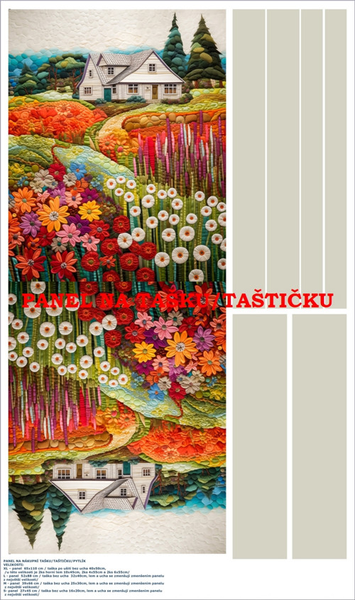 Panel na tašku/taštičku - bavlna XL — foto 1