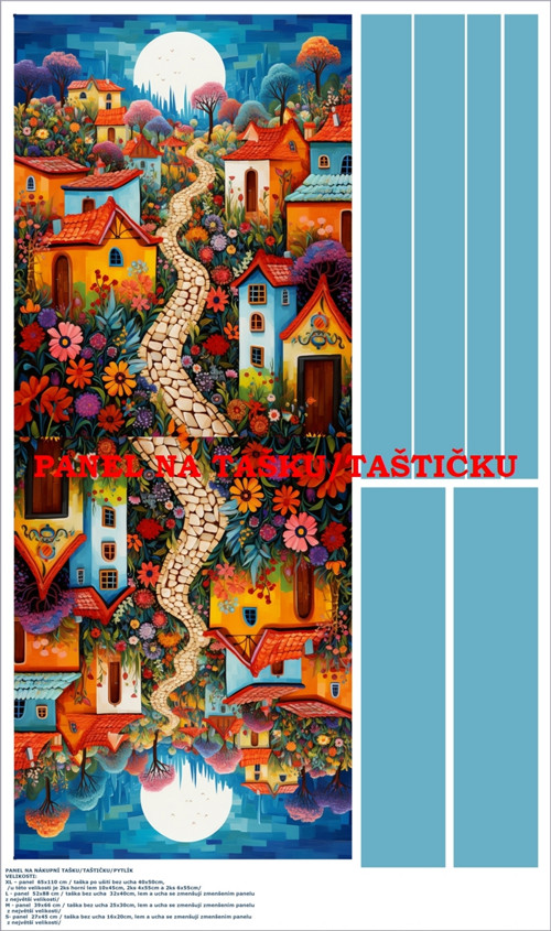 Panel na tašku/taštičku - bavlna XL