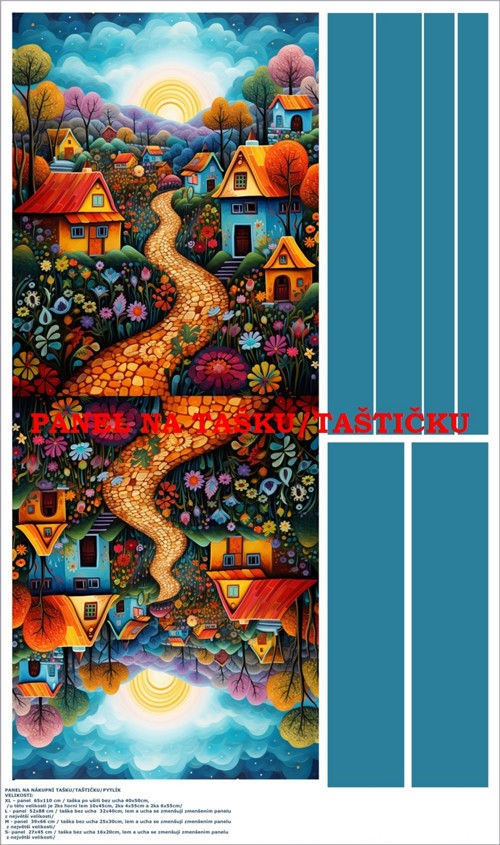 Panel na tašku/taštičku - bavlna XL — foto 1
