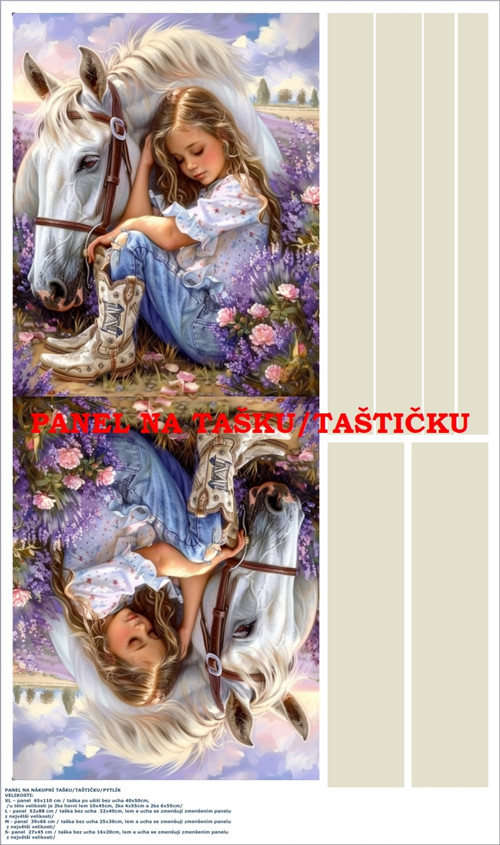 Panel na tašku/taštičku - bavlna XL