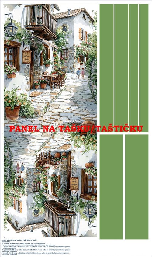 Panel na tašku/taštičku - bavlna XL