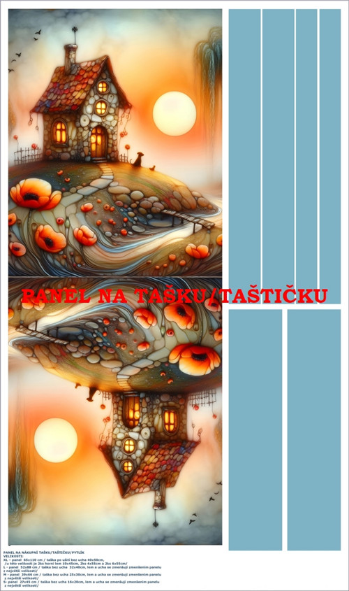 Panel na tašku/taštičku - bavlna XL — foto 1