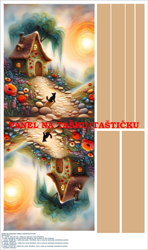 Panel na tašku/taštičku - bavlna XL — foto 1