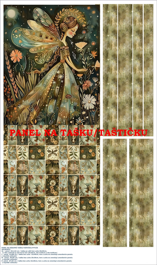 Panel na tašku/taštičku - bavlna XL — foto 1