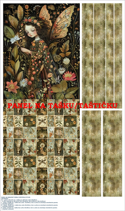 Panel na tašku/taštičku - bavlna XL — foto 1