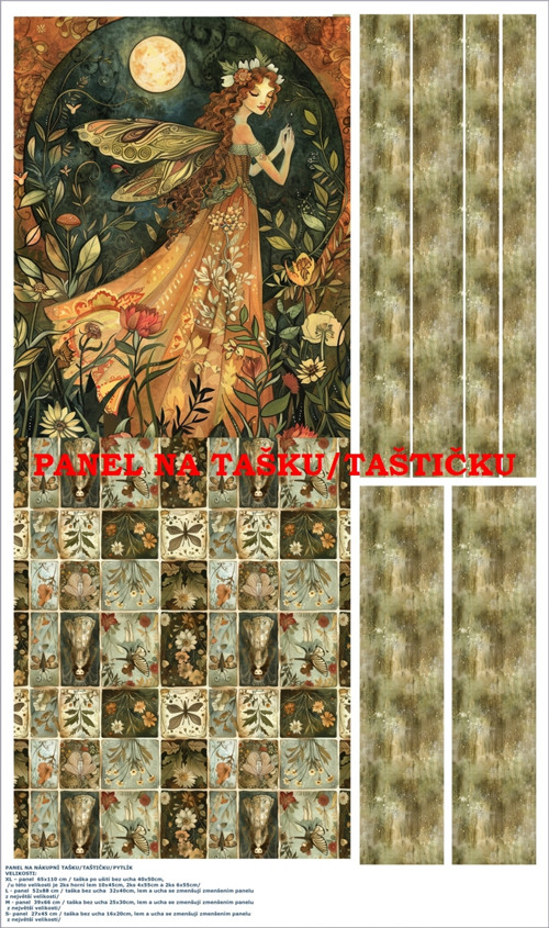 Panel na tašku/taštičku - bavlna XL — foto 1