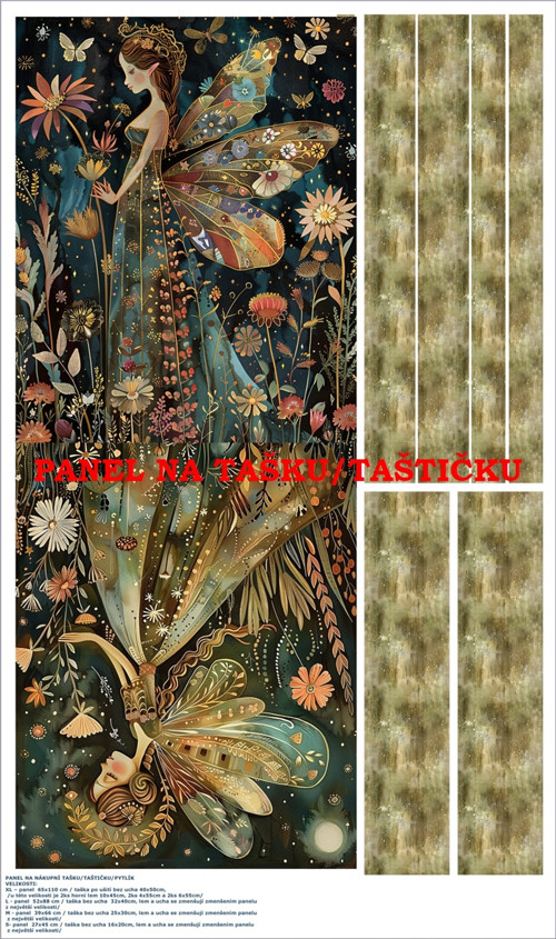 Panel na tašku/taštičku - bavlna XL