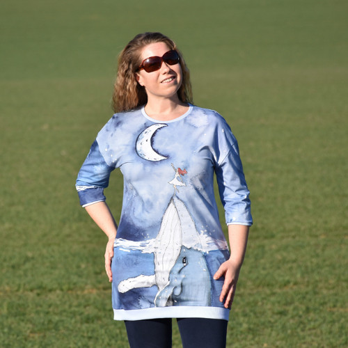 Šaty - Milujeme velryby (XS, S, M, L, XL)