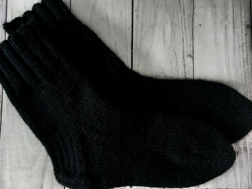 Černé klasické vlněné ponožky, vel.42-43