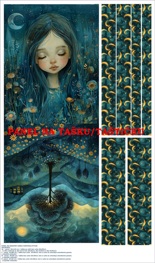 Panel na tašku/taštičku - bavlna XL — foto 1