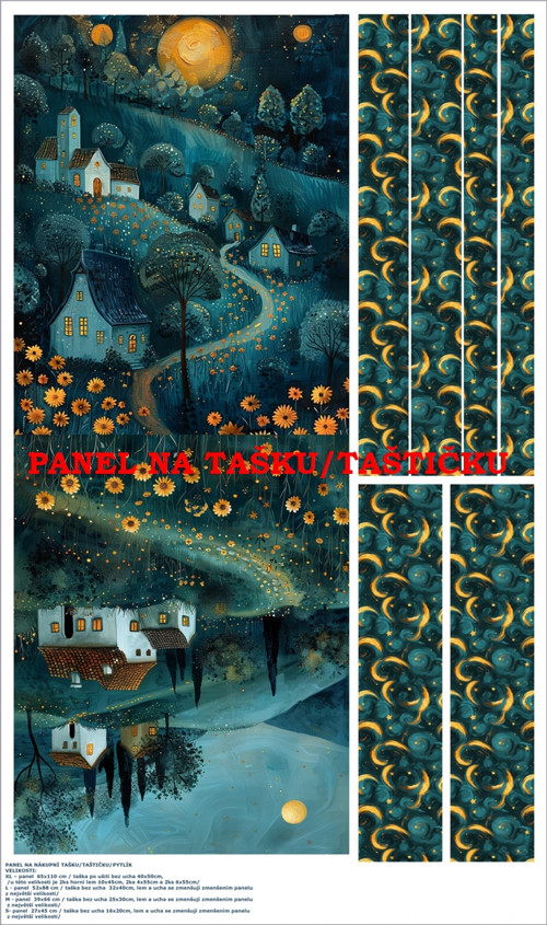 Panel na tašku/taštičku - bavlna XL — foto 1