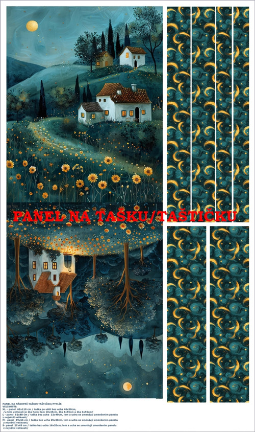 Panel na tašku/taštičku - bavlna XL — foto 1