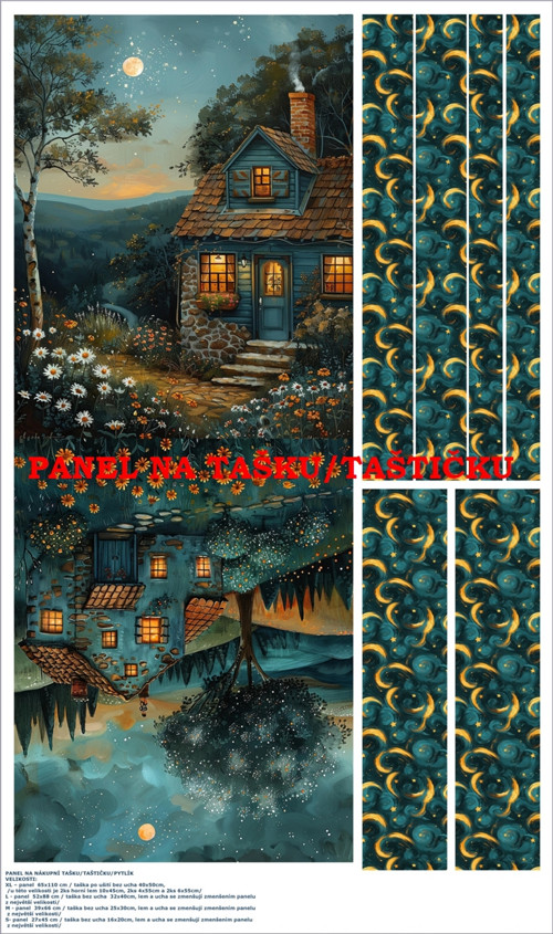 Panel na tašku/taštičku - bavlna XL