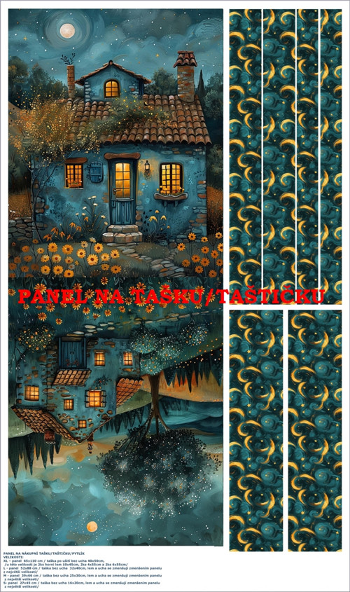 Panel na tašku/taštičku - bavlna XL