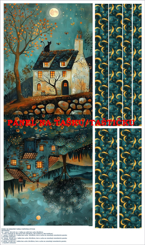 Panel na tašku/taštičku - bavlna XL
