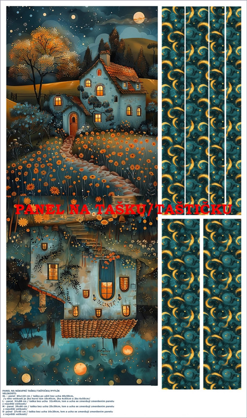 Panel na tašku/taštičku - bavlna XL