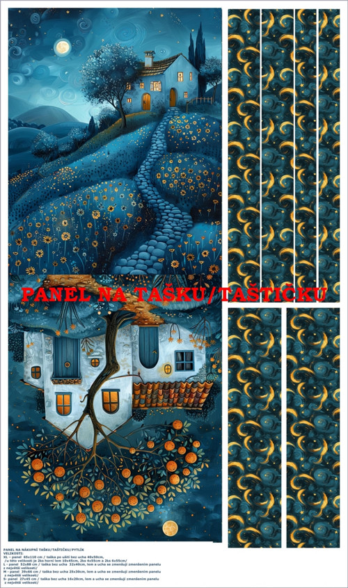 Panel na tašku/taštičku - bavlna XL