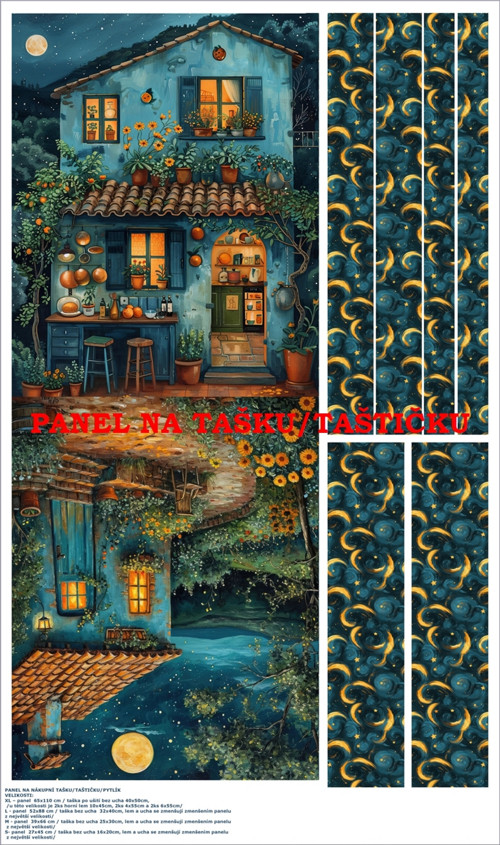 Panel na tašku/taštičku - bavlna XL