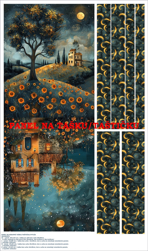 Panel na tašku/taštičku - bavlna XL