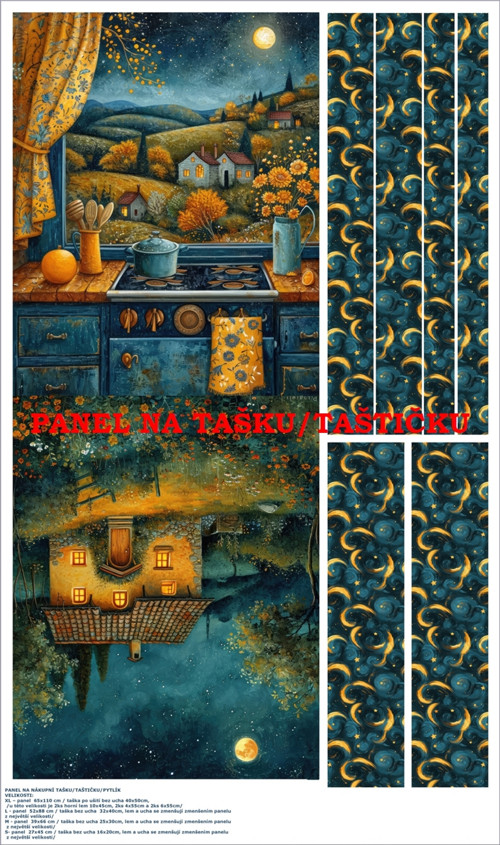 Panel na tašku/taštičku - bavlna XL — foto 1
