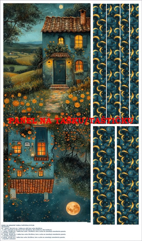 Panel na tašku/taštičku - bavlna XL