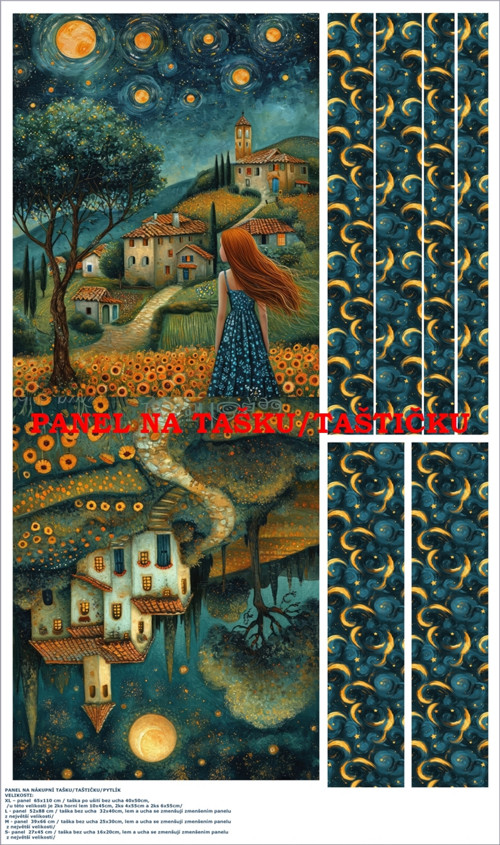 Panel na tašku/taštičku - bavlna XL — foto 1
