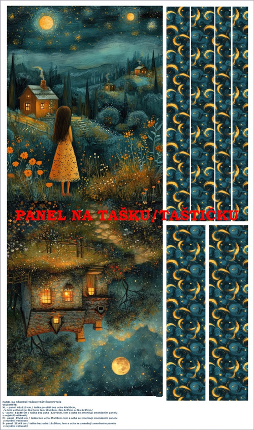 Panel na tašku/taštičku - bavlna XL