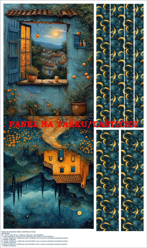 Panel na tašku/taštičku - bavlna XL — foto 1