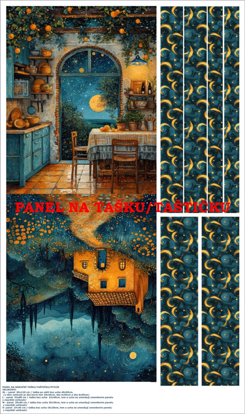 Panel na tašku/taštičku - bavlna XL