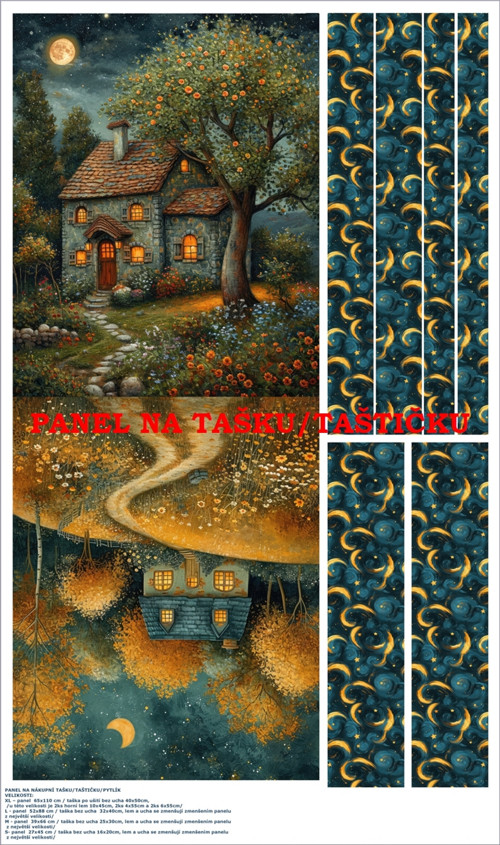 Panel na tašku/taštičku - bavlna XL — foto 1