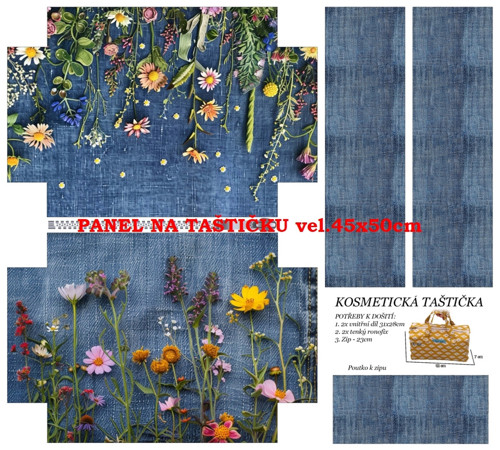 Panel na taštičku bavlna — foto 1