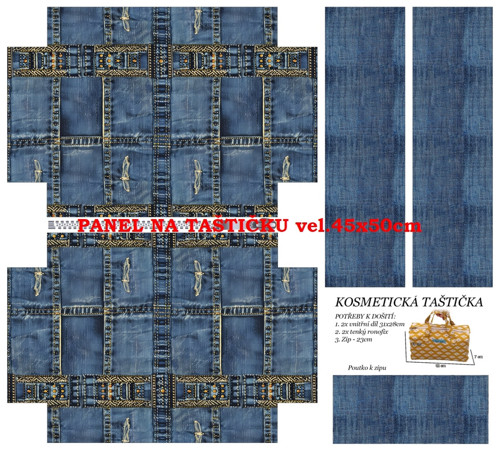 Panel na taštičku bavlna — foto 1