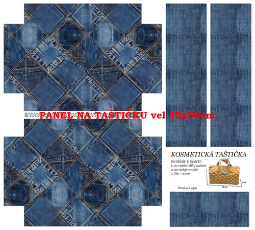Panel na taštičku bavlna — foto 1
